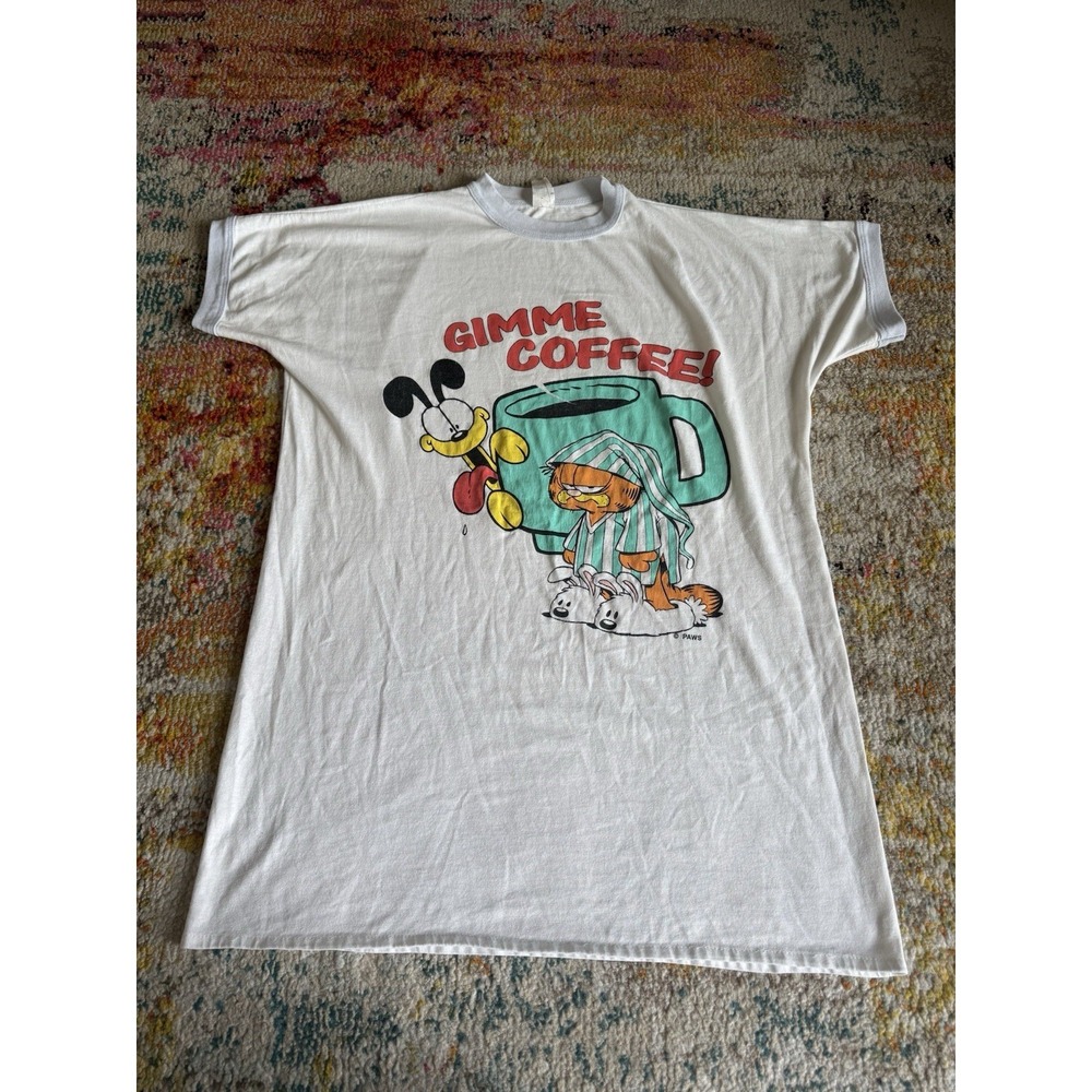 Vintage Garfield "Gimme Coffee" 80s/90s Nightshirt